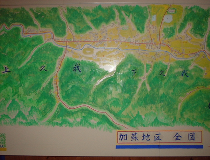 野尻地区の地図の写真