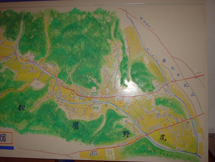 石裂地区の地図の写真