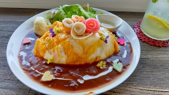 Bonsai_cafeオムライス Bonsai_cafeオムライス