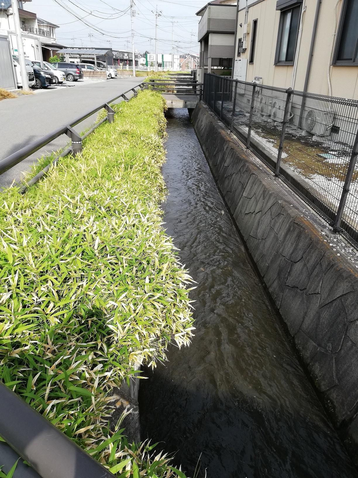 公園南で左に折れ東進 公園南で左に折れ東進