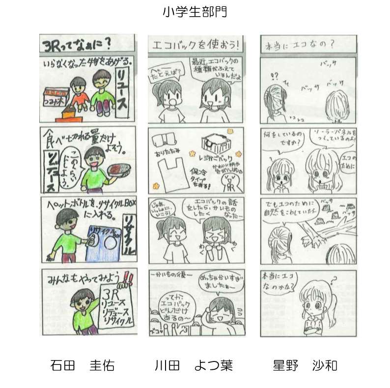 令和3年度優秀賞作品小学生部門
