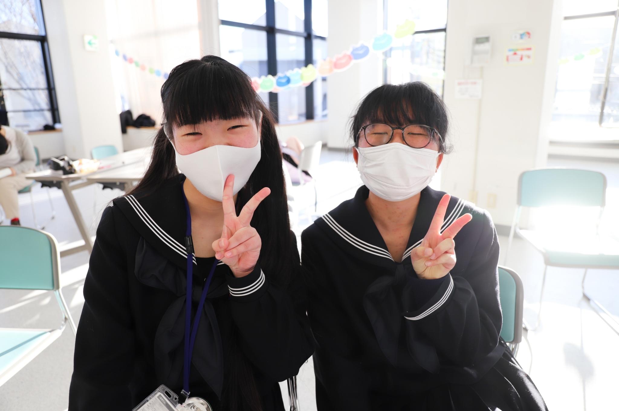 笑顔の2人 笑顔の2人