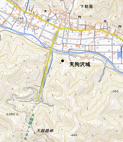 図3－城の位置図（国土地理院地図）