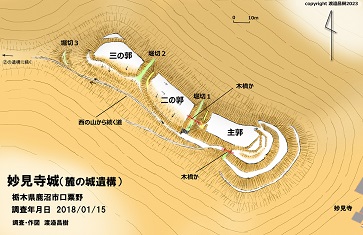 鹿沼市の城15「妙見寺城（鹿沼市口粟野）」