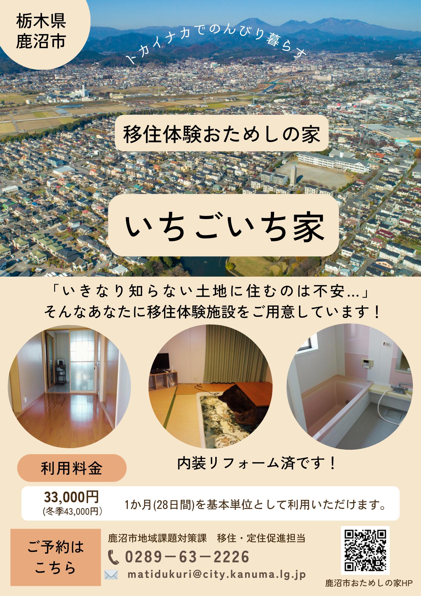 おためしの家チラシいちごいち家