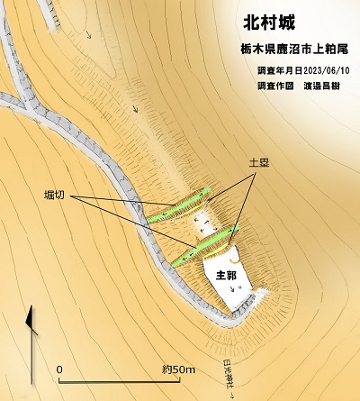 鹿沼市の城19「新発見の城　北村城・北村南城【仮称】（鹿沼市上粕尾）」