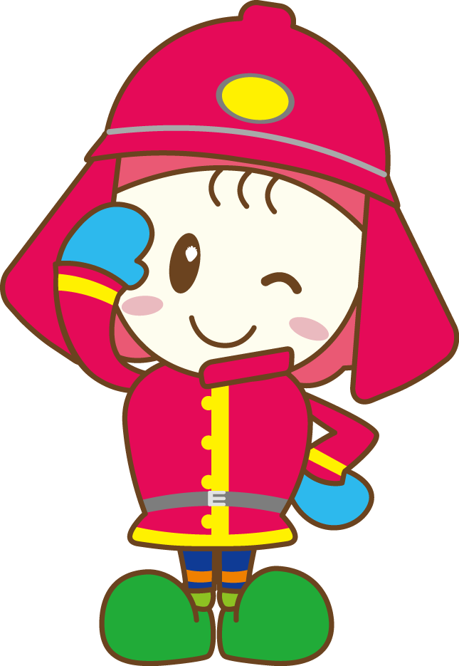 消防士の恰好をしたベリーちゃん