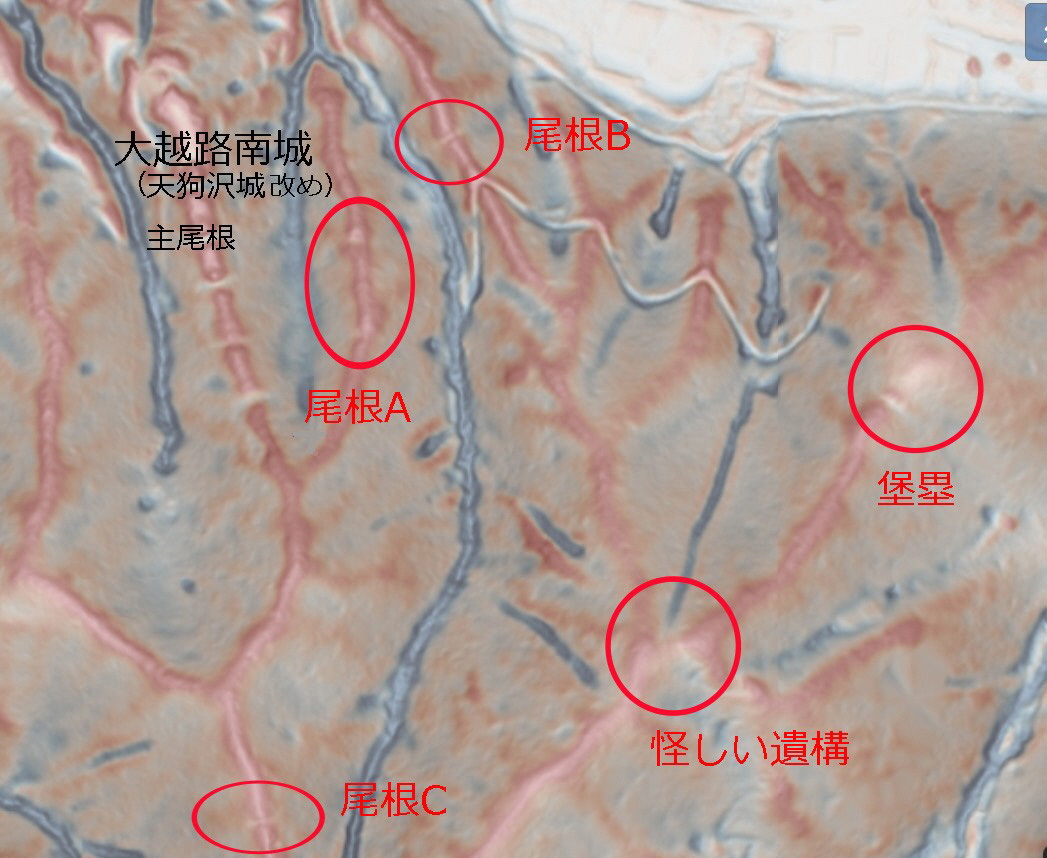 図3－1大越路付近CS立体図