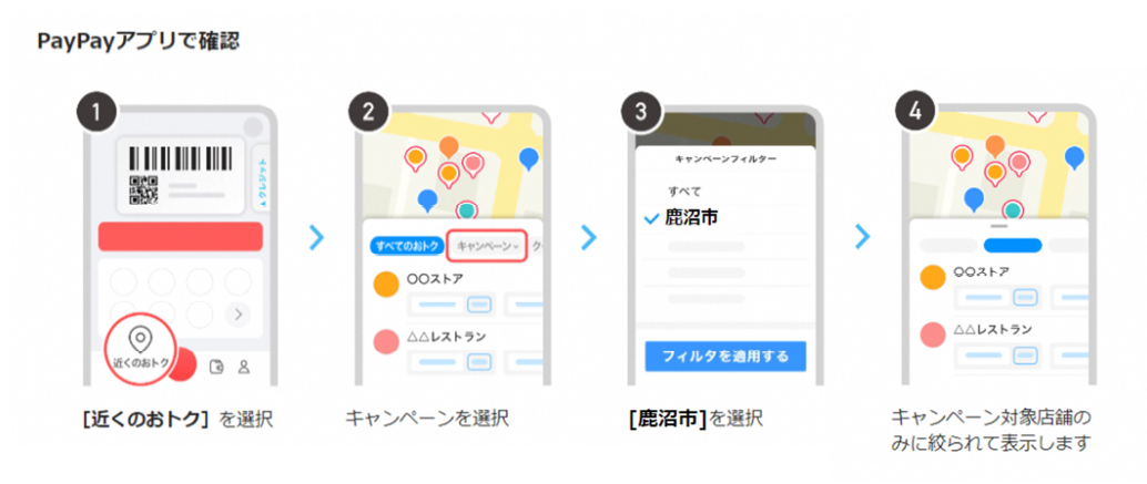 PayPay 対象店舗確認方法 PayPay 対象店舗確認方法