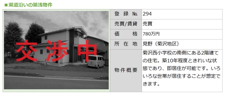 No.294見野交渉中 No.294見野交渉中