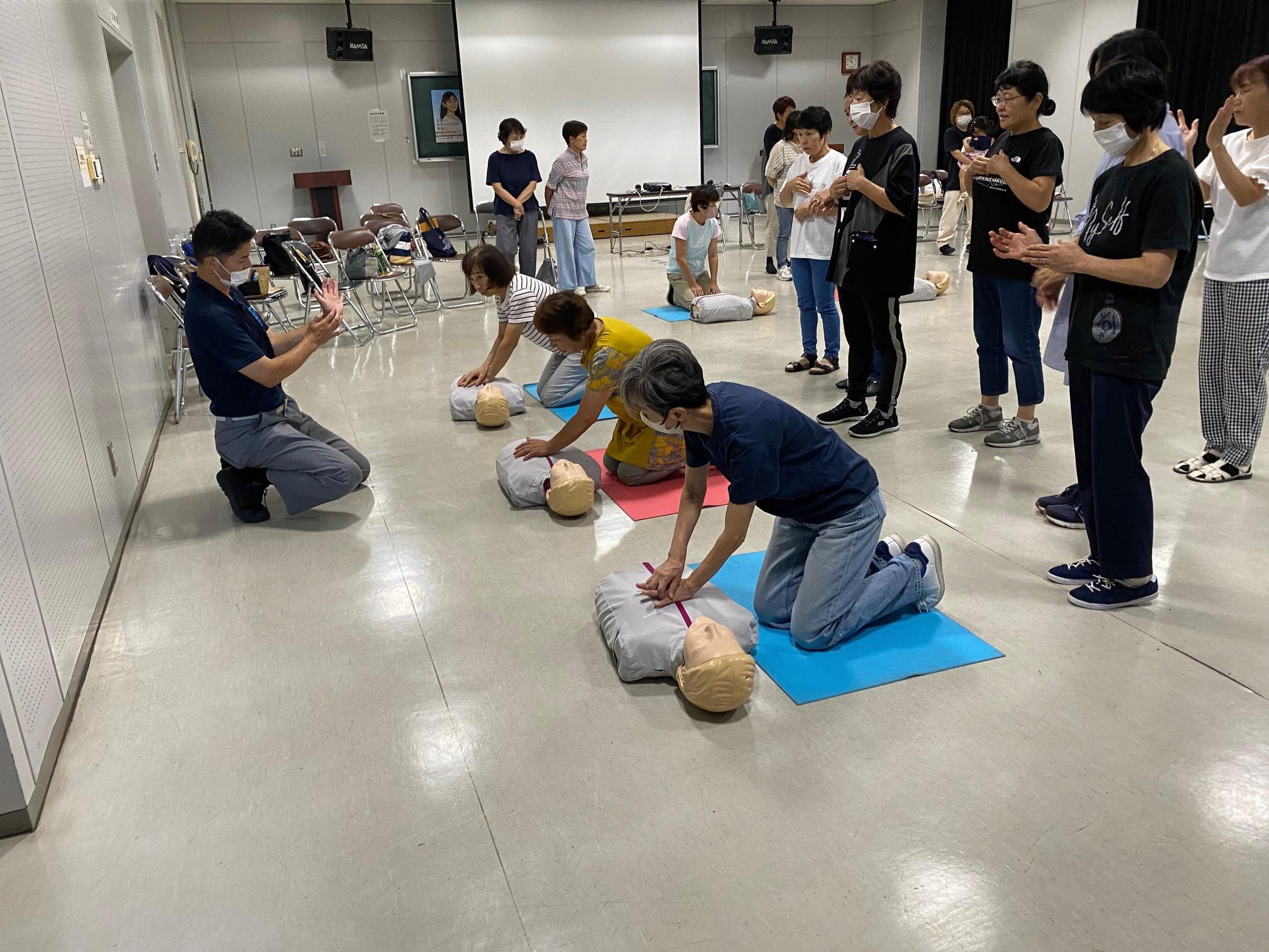 普通救命講習1の受講の様子