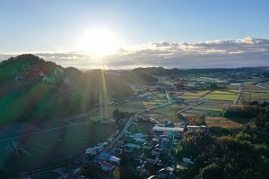 バードビューで見た地元深岩山の紅葉(2)